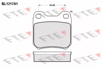 Комплект тормозных колодок BL1217A1 FTE