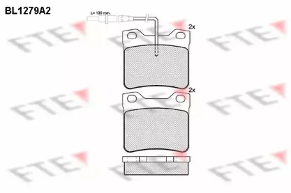 Комплект тормозных колодок BL1279A2 FTE