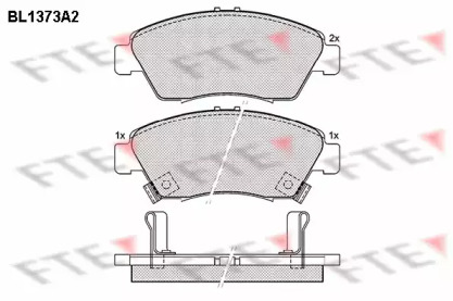 Комплект тормозных колодок BL1373A2 FTE