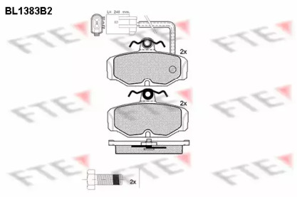 Комплект тормозных колодок BL1383B2 FTE