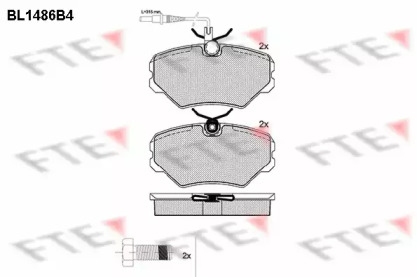 Комплект тормозных колодок BL1486B4 FTE