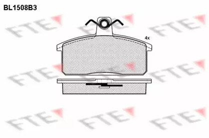 Комплект тормозных колодок BL1508B3 FTE