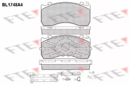 Комплект тормозных колодок BL1748A4 FTE