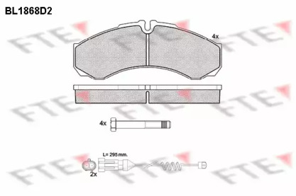 Комплект тормозных колодок BL1868D2 FTE