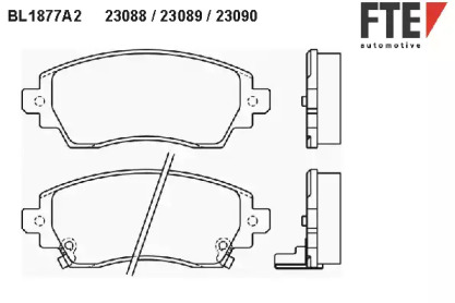 Комплект тормозных колодок BL1877A2 FTE