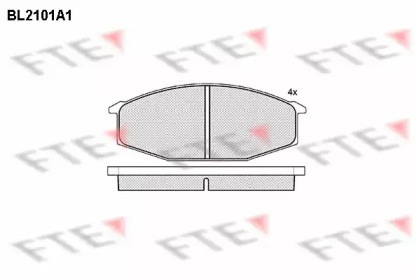 Комплект тормозных колодок BL2101A1 FTE