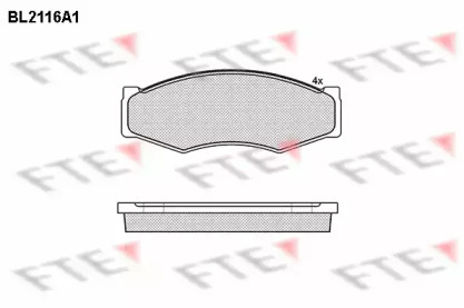 Комплект тормозных колодок BL2116A1 FTE