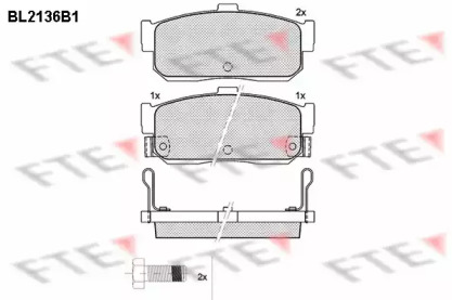 Комплект тормозных колодок BL2136B1 FTE