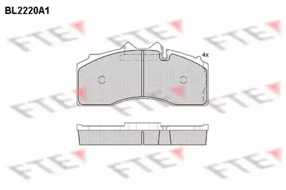 Комплект тормозных колодок BL2220A1 FTE