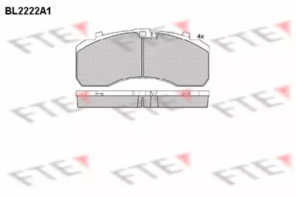 Комплект тормозных колодок BL2222A1 FTE