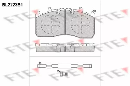 Комплект тормозных колодок BL2223B1 FTE