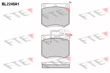 Комплект тормозных колодок BL2240A1 FTE
