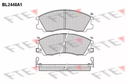 Комплект тормозных колодок BL2448A1 FTE