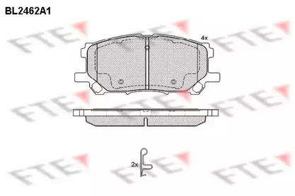 Комплект тормозных колодок BL2462A1 FTE