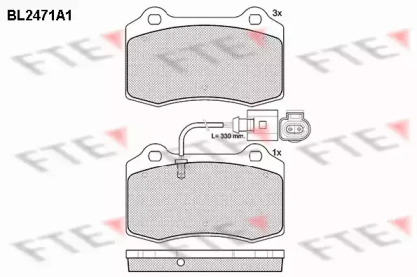 Комплект тормозных колодок BL2471A1 FTE