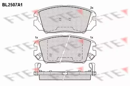 Комплект тормозных колодок BL2507A1 FTE