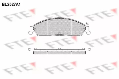 Комплект тормозных колодок BL2527A1 FTE