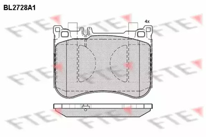 Комплект тормозных колодок BL2728A1 FTE