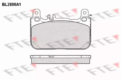 Комплект тормозных колодок BL2806A1 FTE