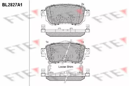 Комплект тормозных колодок BL2827A1 FTE