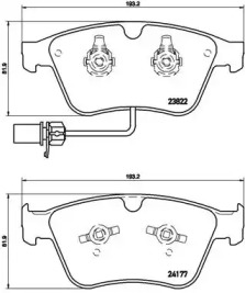 Комплект тормозных колодок P 05 003 BREMBO