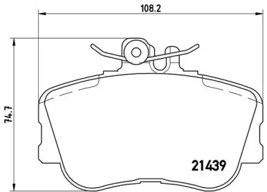 Комплект тормозных колодок P 06 017 BREMBO