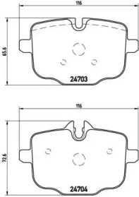 Комплект тормозных колодок P 06 061 BREMBO