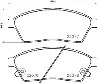 Комплект тормозных колодок P 09 009 BREMBO