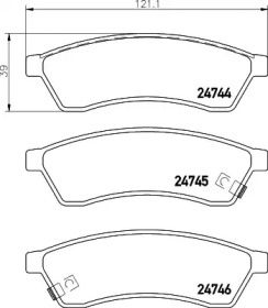 Комплект тормозных колодок P 10 060 BREMBO