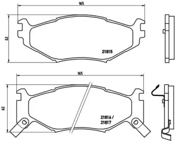 Комплект тормозных колодок P 11 007 BREMBO