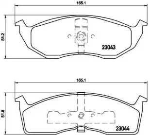 Комплект тормозных колодок P 11 008 BREMBO