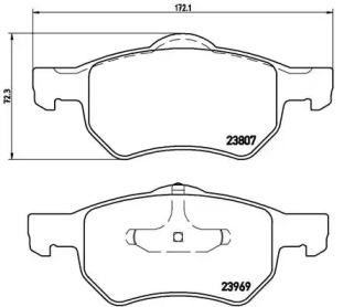 Комплект тормозных колодок P 11 013 BREMBO