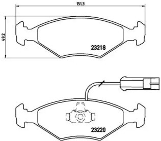 Комплект тормозных колодок P 23 056 BREMBO