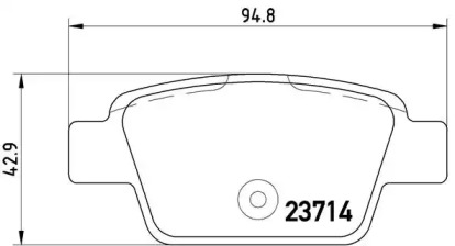 Комплект тормозных колодок P 23 080 BREMBO