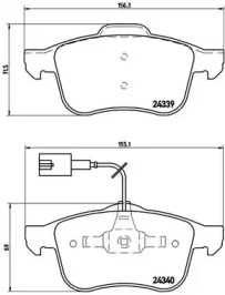 Комплект тормозных колодок P 23 103 BREMBO