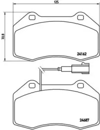 Комплект тормозных колодок P 23 117 BREMBO