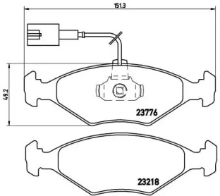 Комплект тормозных колодок P 23 122 BREMBO