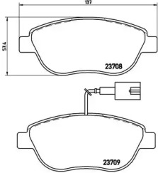 Комплект тормозных колодок P 23 137 BREMBO