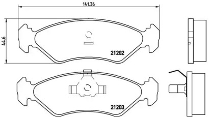 Комплект тормозных колодок P 24 028 BREMBO