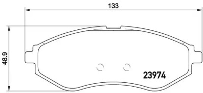 Комплект тормозных колодок P 24 048 BREMBO