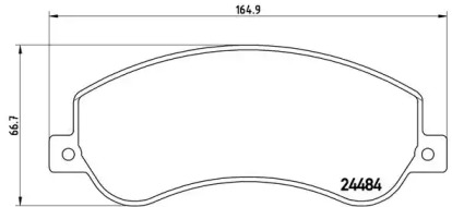 Комплект тормозных колодок P 24 064 BREMBO