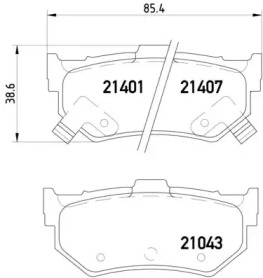 Комплект тормозных колодок P 28 007 BREMBO