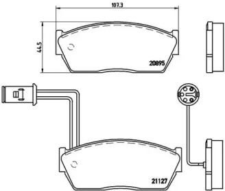 Комплект тормозных колодок P 28 009 BREMBO