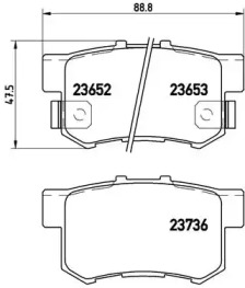 Комплект тормозных колодок P 28 039 BREMBO