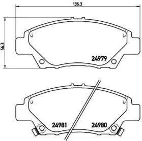 Комплект тормозных колодок P 28 050 BREMBO