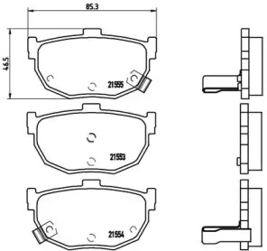 Комплект тормозных колодок P 30 003 BREMBO