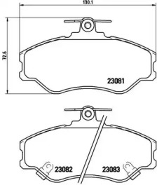 Комплект тормозных колодок P 30 005 BREMBO