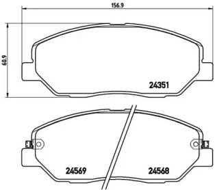 Комплект тормозных колодок P 30 036 BREMBO