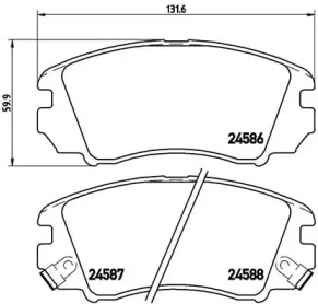 Комплект тормозных колодок P 30 043 BREMBO