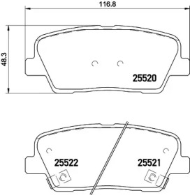 Комплект тормозных колодок P 30 081 BREMBO